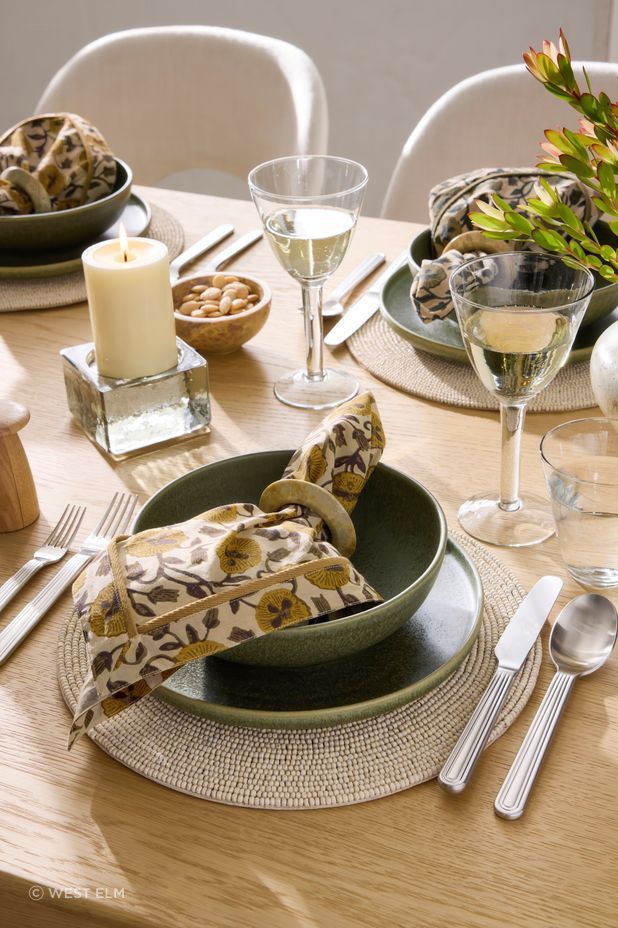 Work with West Elm to curate spaces down to the decor and dinnerware.