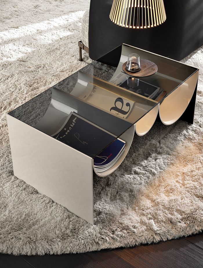 The Waves Coffee Table by Minotti from ECC is sleek and multifunctional.