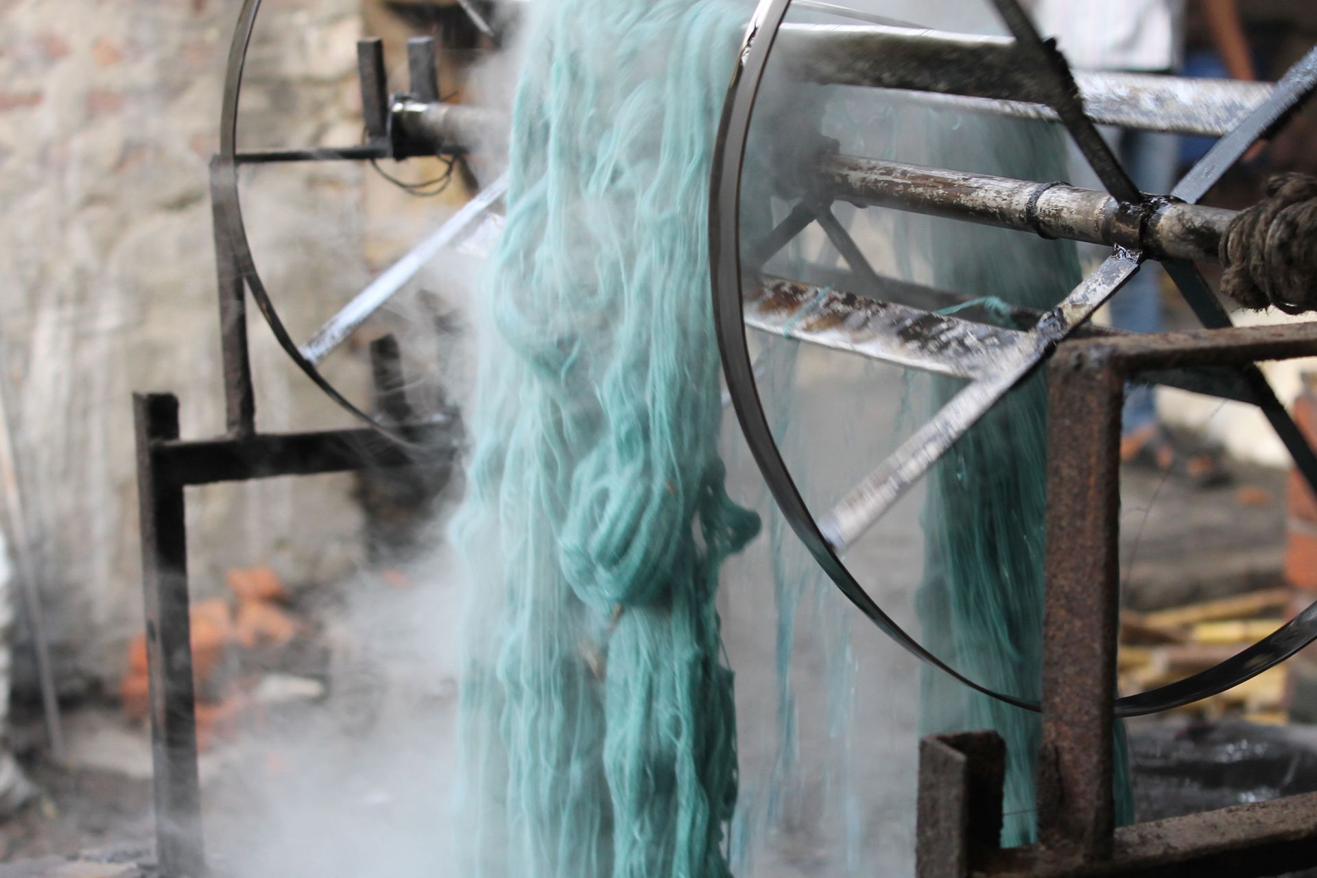 The yarn spinning, carding and washing processes employ a large industry of cottage-based artisans, keeping the handmade art form as pure and traditional as possible.
