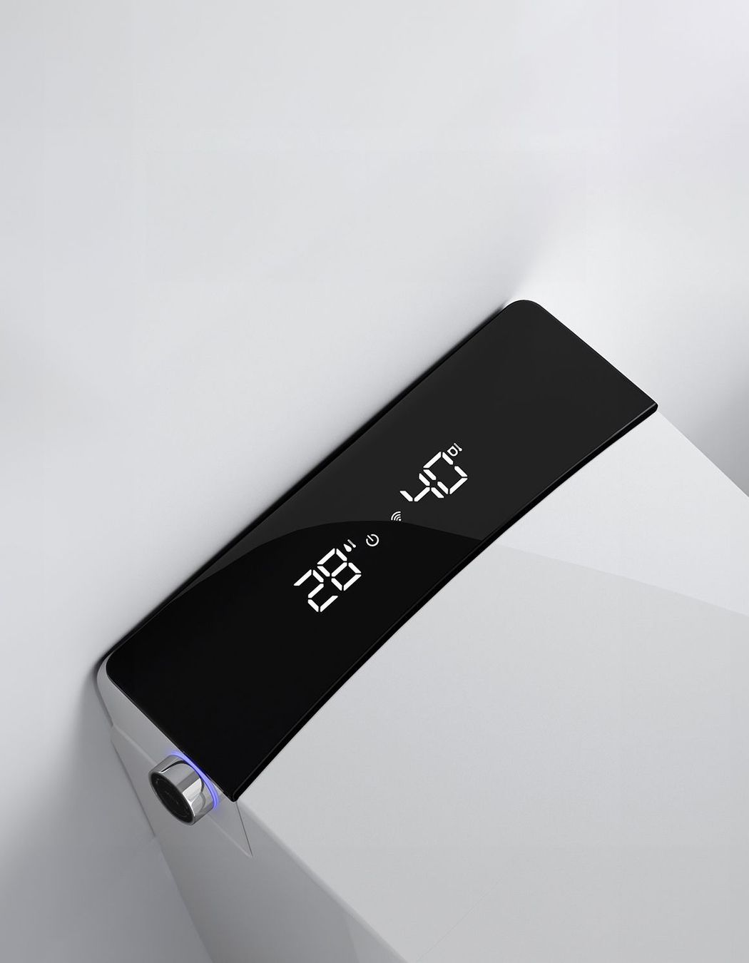 The Fresca bidet seat features instant water heating technology, offering a sleek, minimalist design and continuous warm water for enhanced comfort.