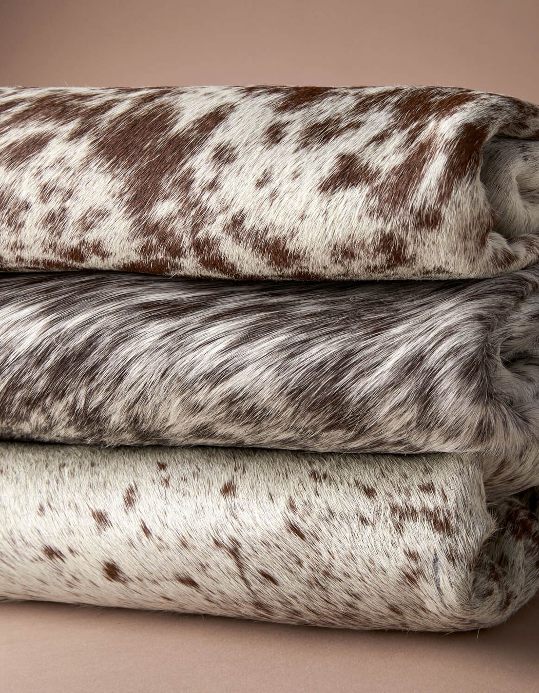  Tan reddish cowhide rug by Bagé Home