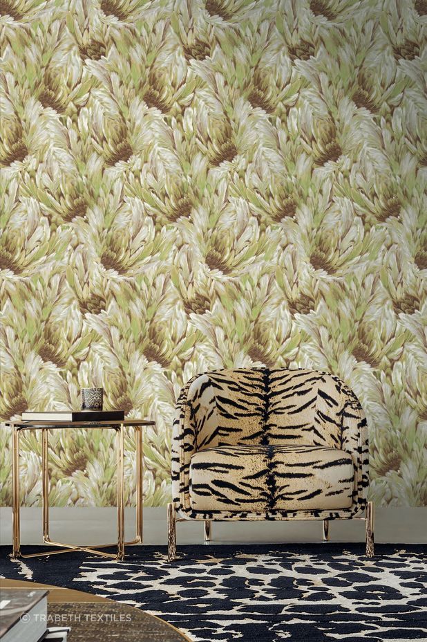 The Ray of Gold Roberto Cavalli No.9 Wallpaper
by Trabeth Textiles brightens the room