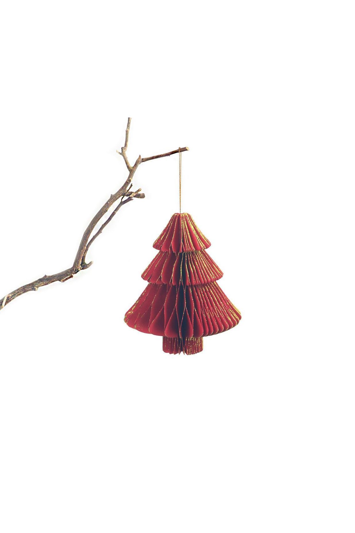 Happy Elves origami tree in red by Bubuland Home