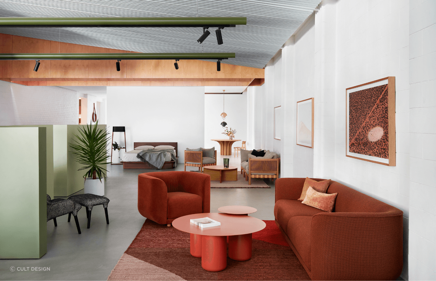 Cult showrooms are composed with intention, with furniture, lighting, artwork and more curated in a way that adds to the experience.