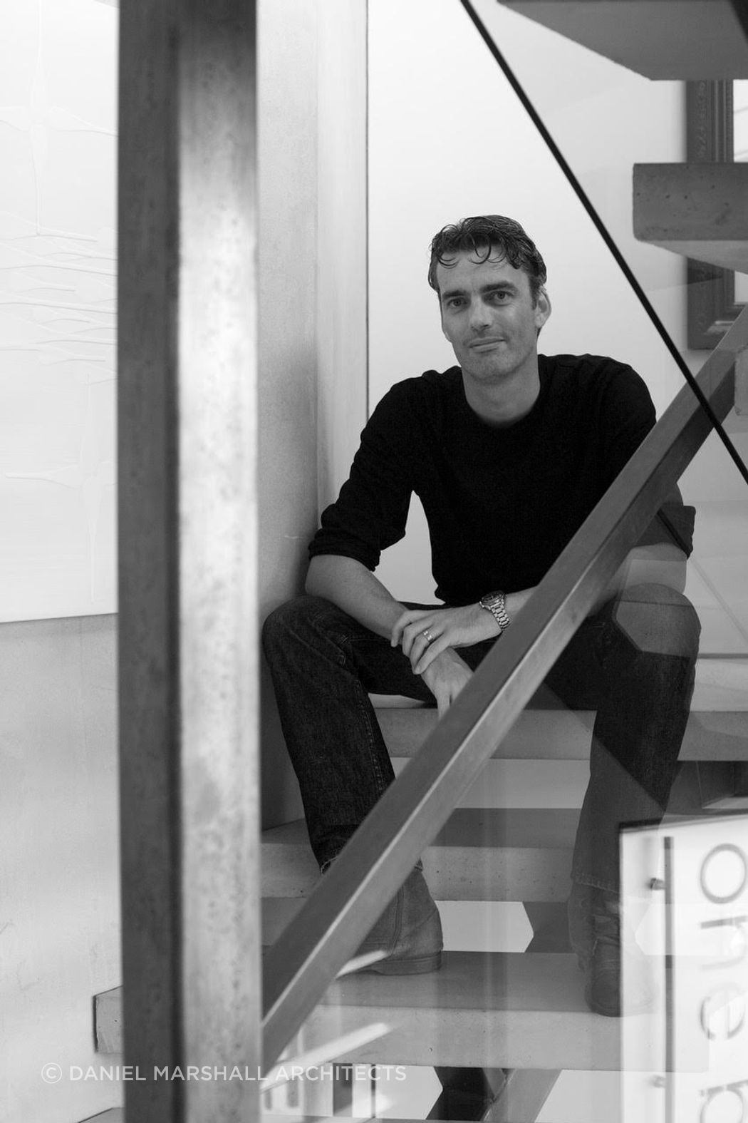 Daniel Marshall in the early years of his practice, pictured not long after buying the watch that still marks one of his first milestones as an architect.