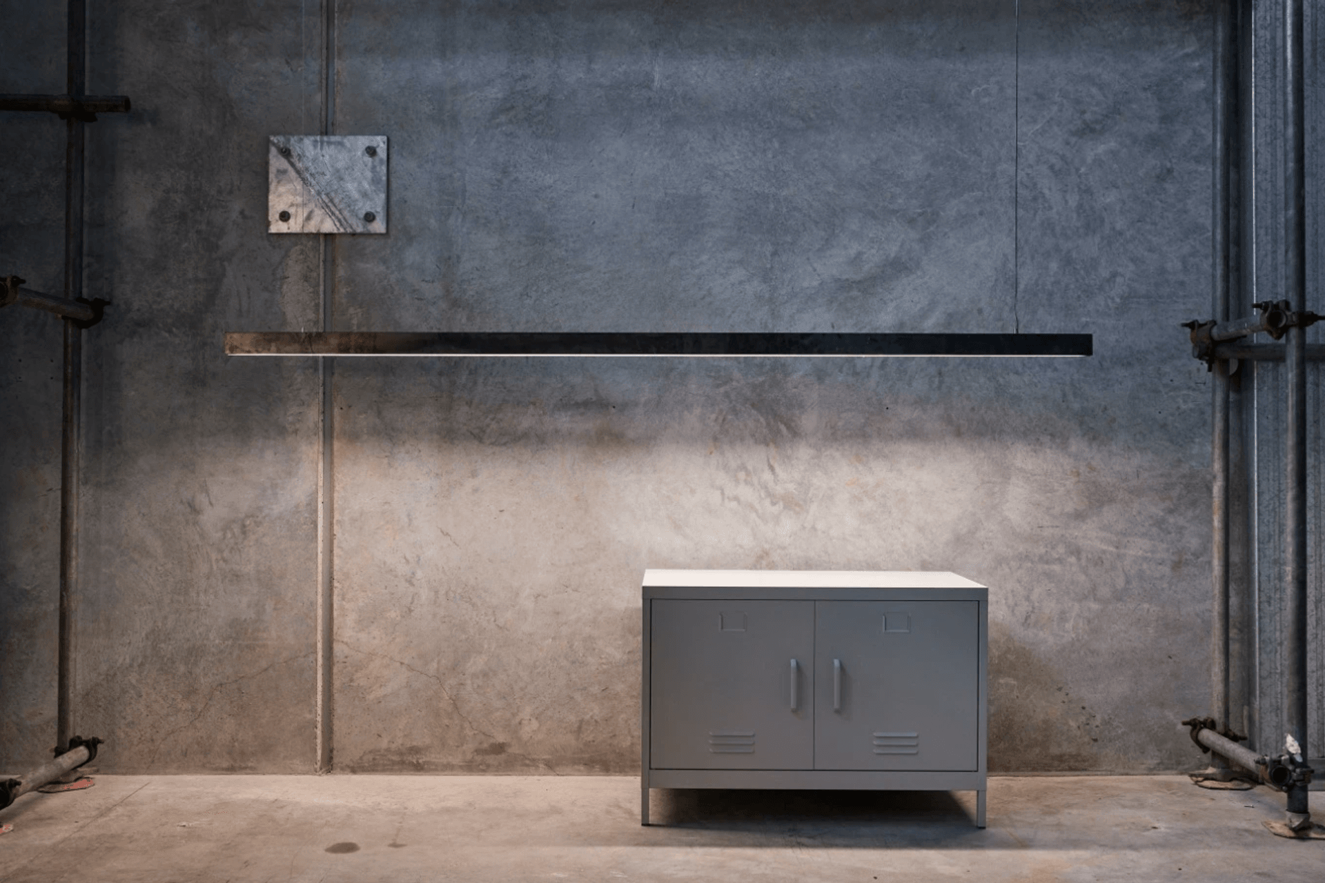 Social Light Lim LED Linear Pendant Steel