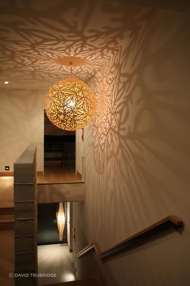 The spectacular Sola Pendant Light from David Trubridge