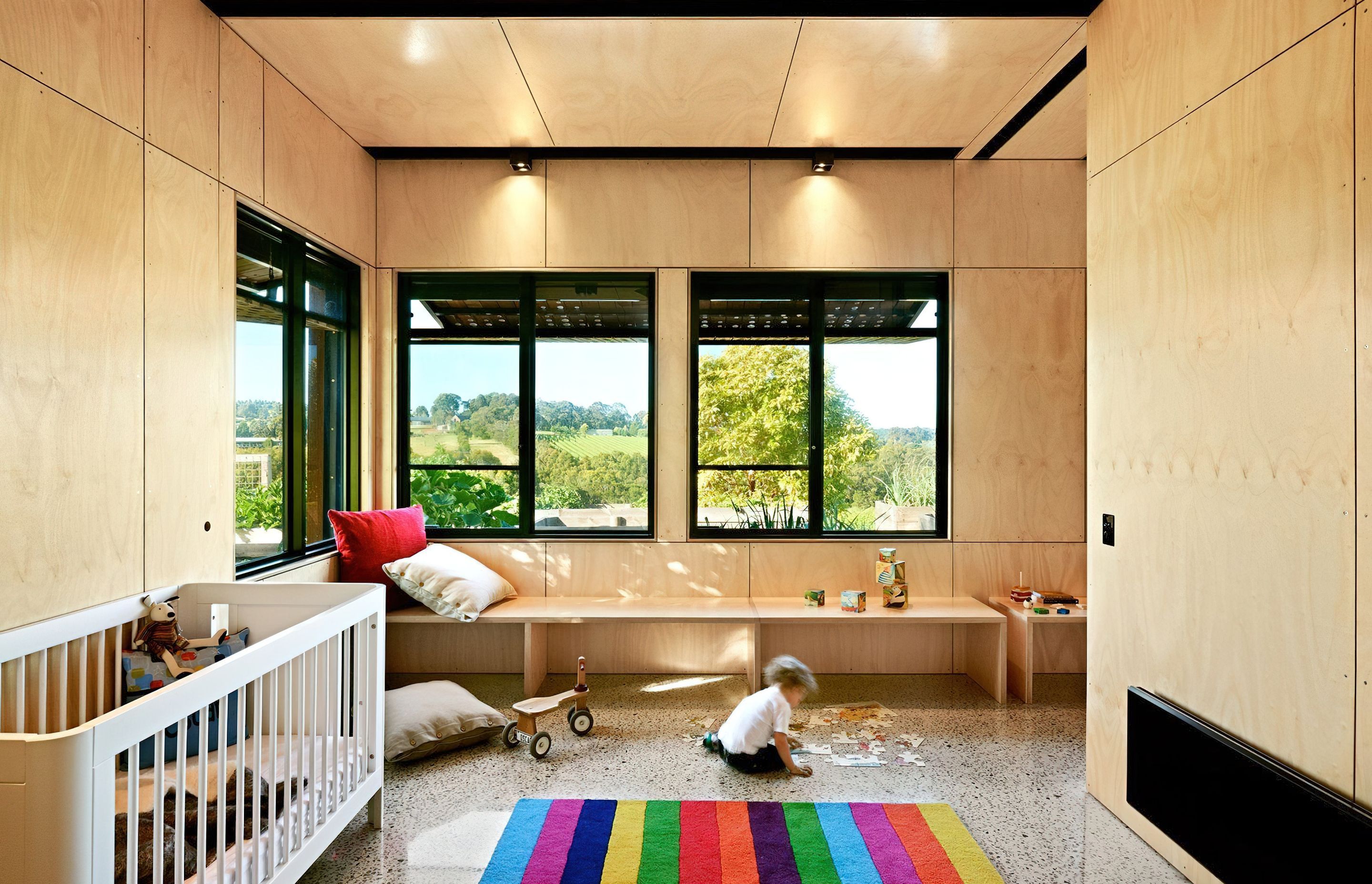 Kids Pod by Mihaly Slocombe | iHoop Interior Architecture Plywood Panel by Austral Plywoods | Photography by Emma Cross