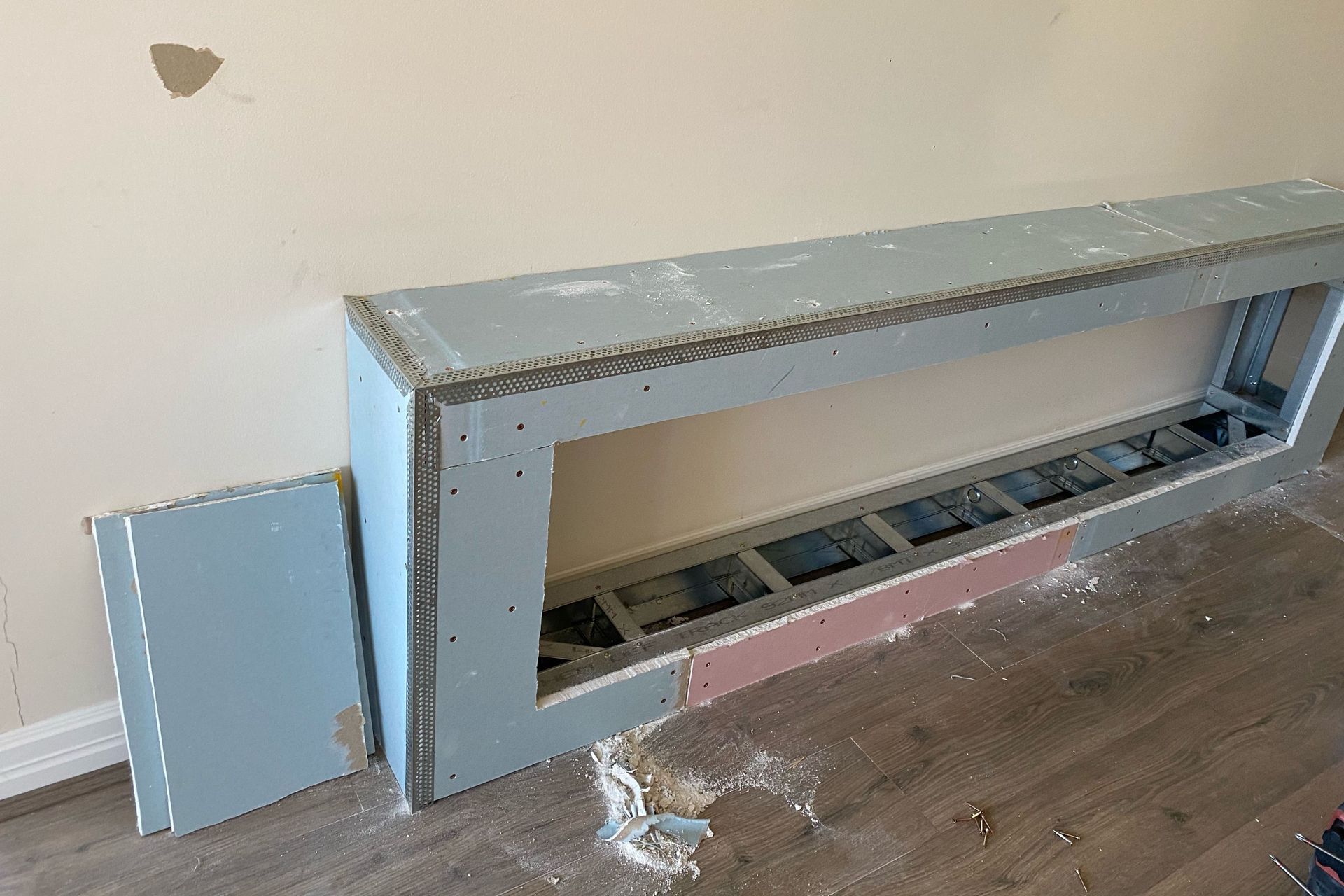 Designing a fireplace using Studco steel studs