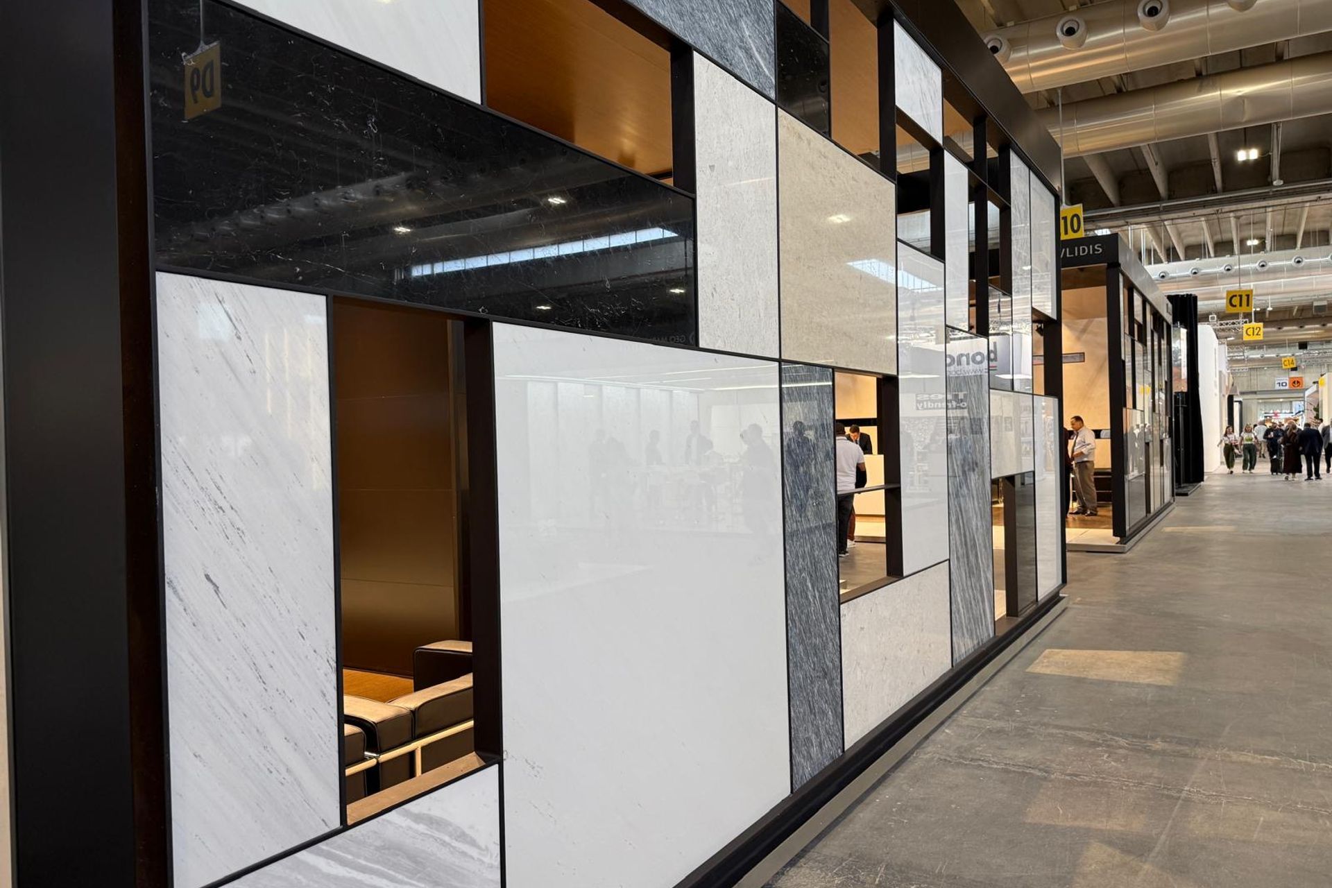 The craftsmanship on display at Marmomac speaks for itself. Sculptural stone installations showcasing the full range of what's possible, from polished marble to raw-edged slabs. This is where suppliers demonstrate not just materials, but vision.
