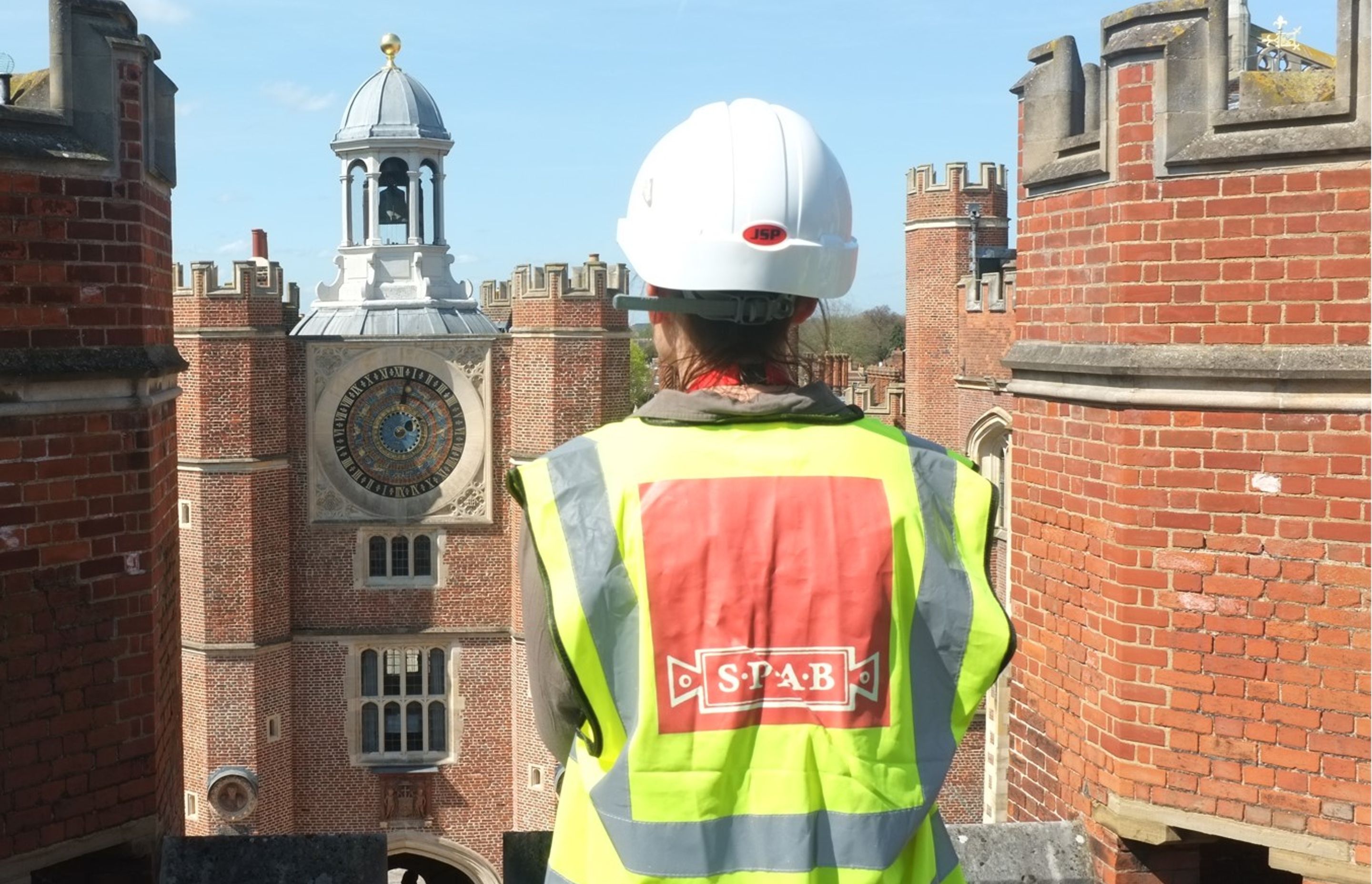 Pamela Dziwulska admires the brick heritage buildings in Hampton Court, UK.