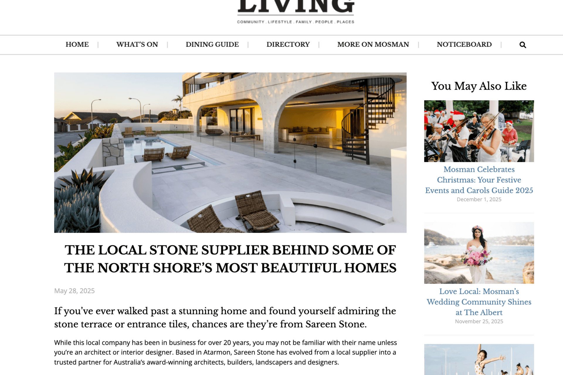 Strengthening our presence across Sydney's North Shore through The Living Collective. Connecting with homeowners in Mosman, Ku-ring-gai, Northern Beaches, North Sydney, and Willoughby, sharing expertise on natural stone for residential projects throughout 2025.