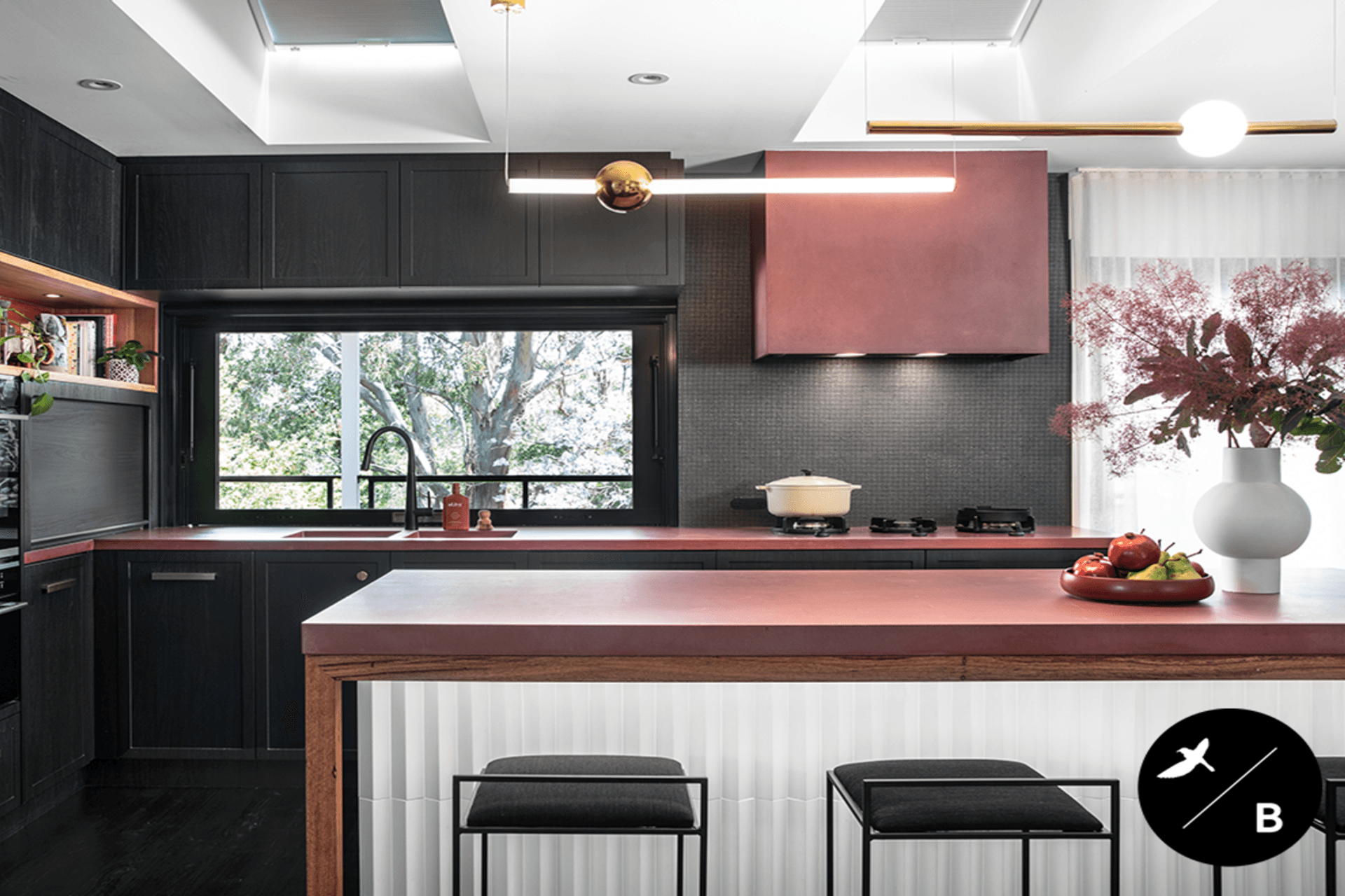 Interior Design, Furniture Curation &amp; Design Management: Birdblack Design. Build: Graeme Carberry Builder. Joinery Manufacturer: Paiano Custom Kitchens. Shoot Stylist: Birdblack Design. Photography: Louise Wellington. Videography: PipeWolf Media