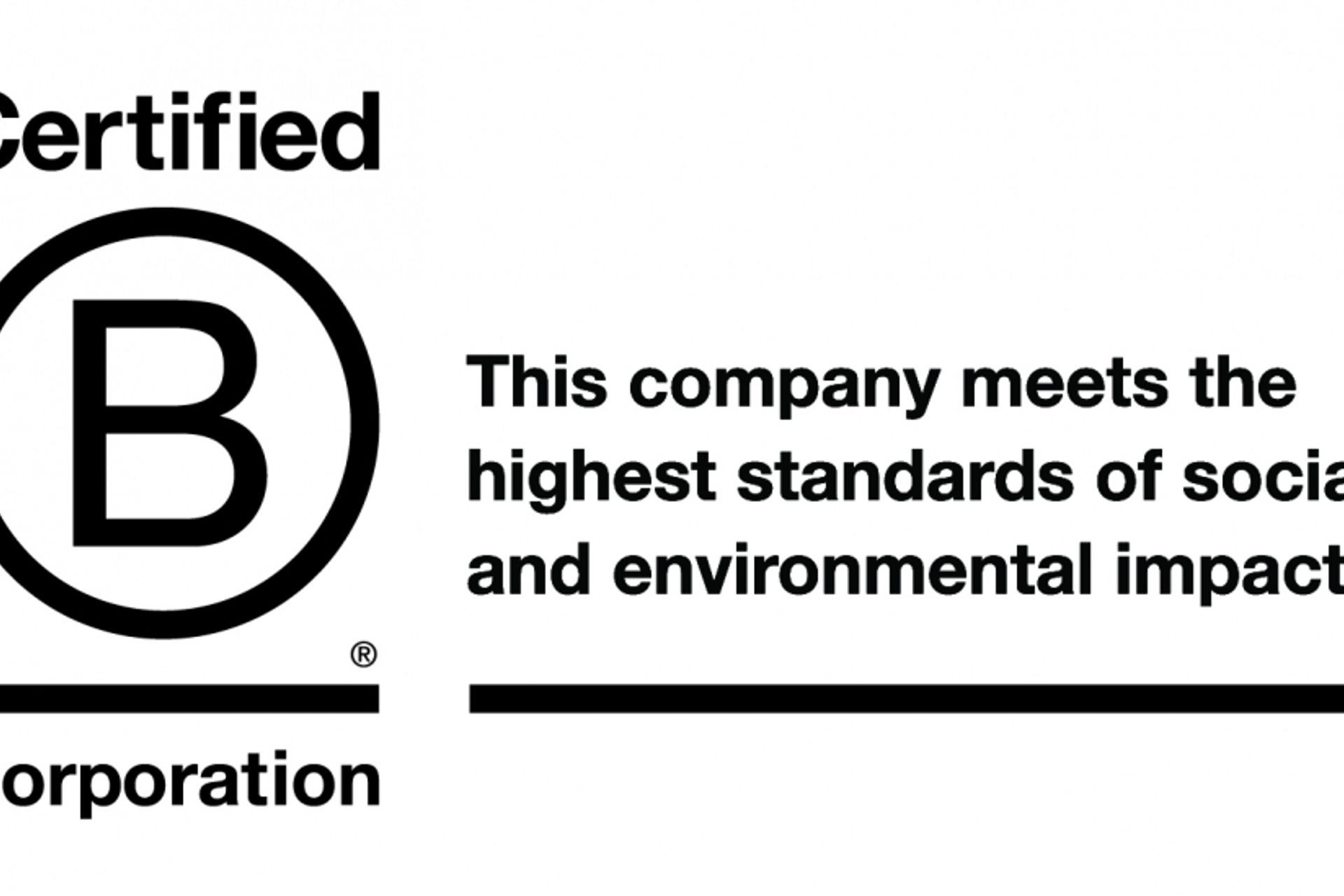 We are a B-Corporation