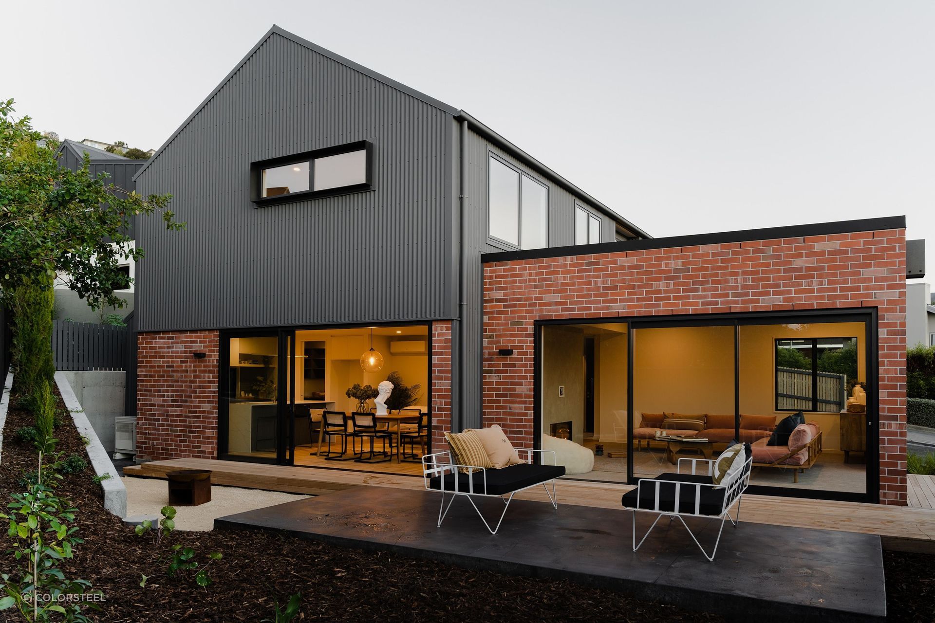 Metal cladding is incredibly versatile when it comes to design and construction, showcased here with COLORSTEEL® MATTE Roof &amp; Wall Cladding.