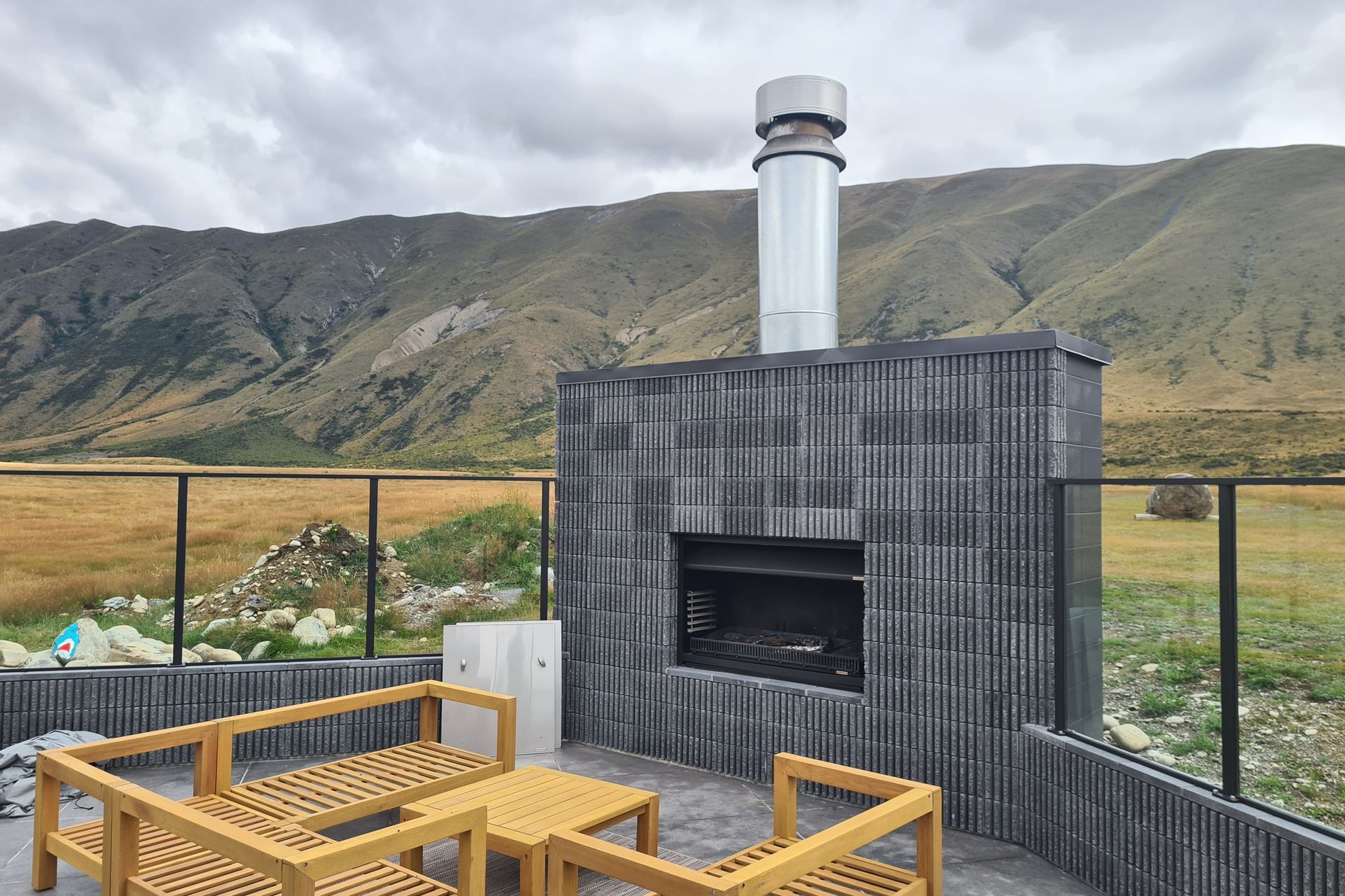 ViBlock's fluted masonry blocks are perfect for walls and outdoor fireplaces too.