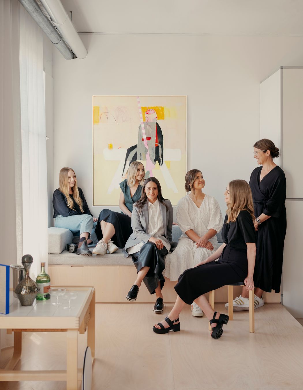 Eva-marie Prineas at her studio with her team | Photography by Felix Forest