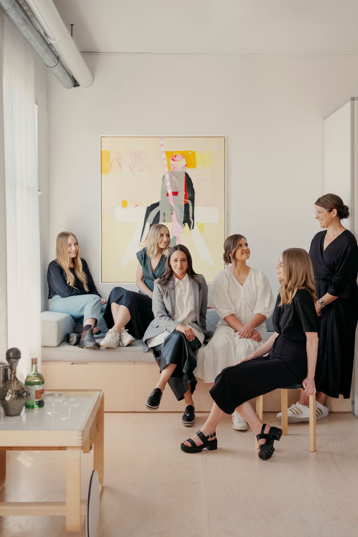 Eva-marie Prineas at her studio with her team | Photography by Felix Forest