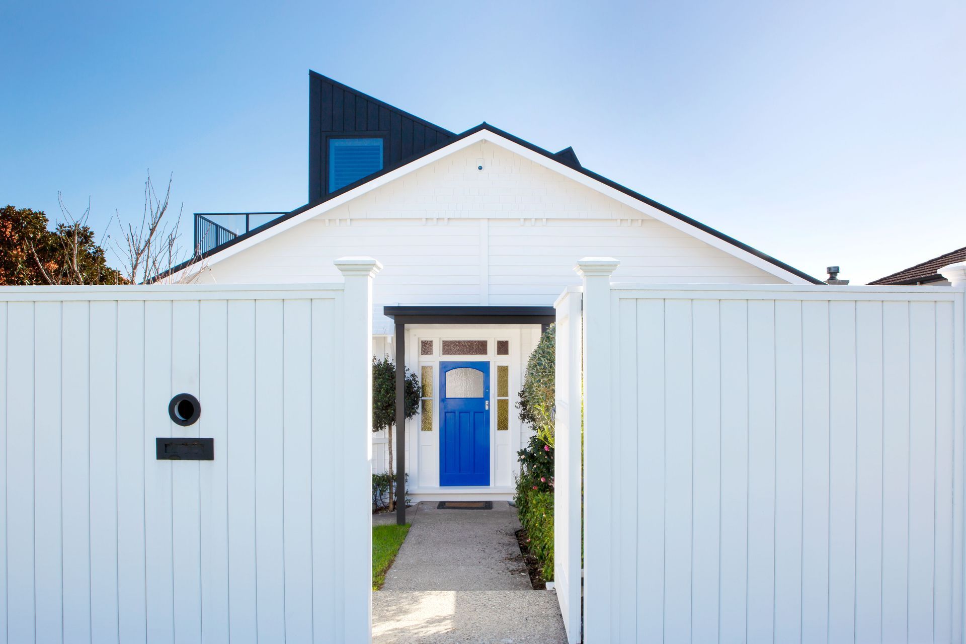 The impact pop of blue with the front door of this lovely family home in Bayswater