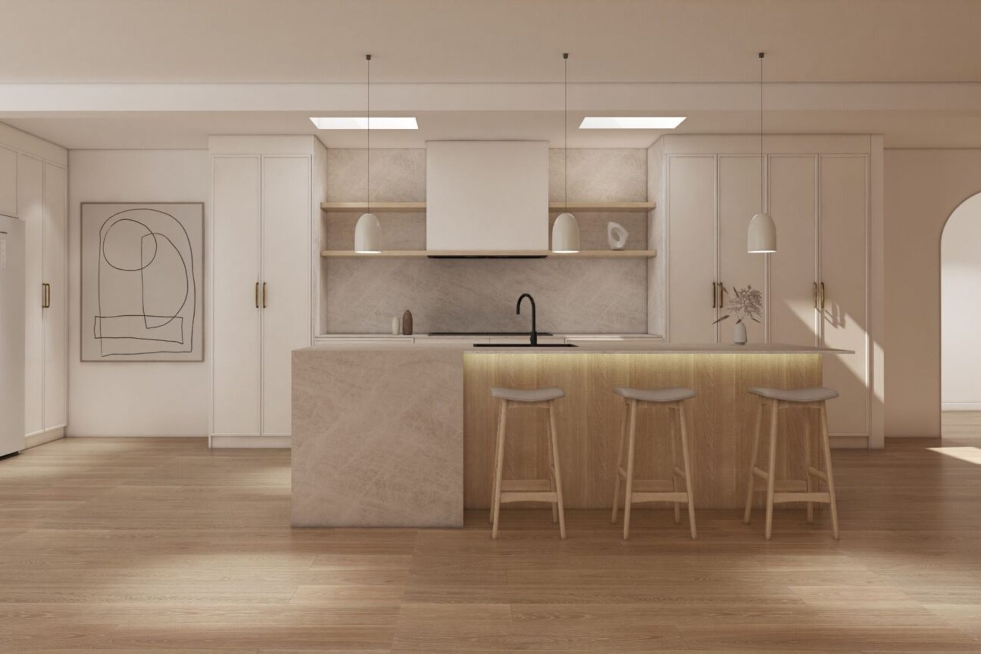 Beautiful Kitchen renders done by Sachi from our Design Studio