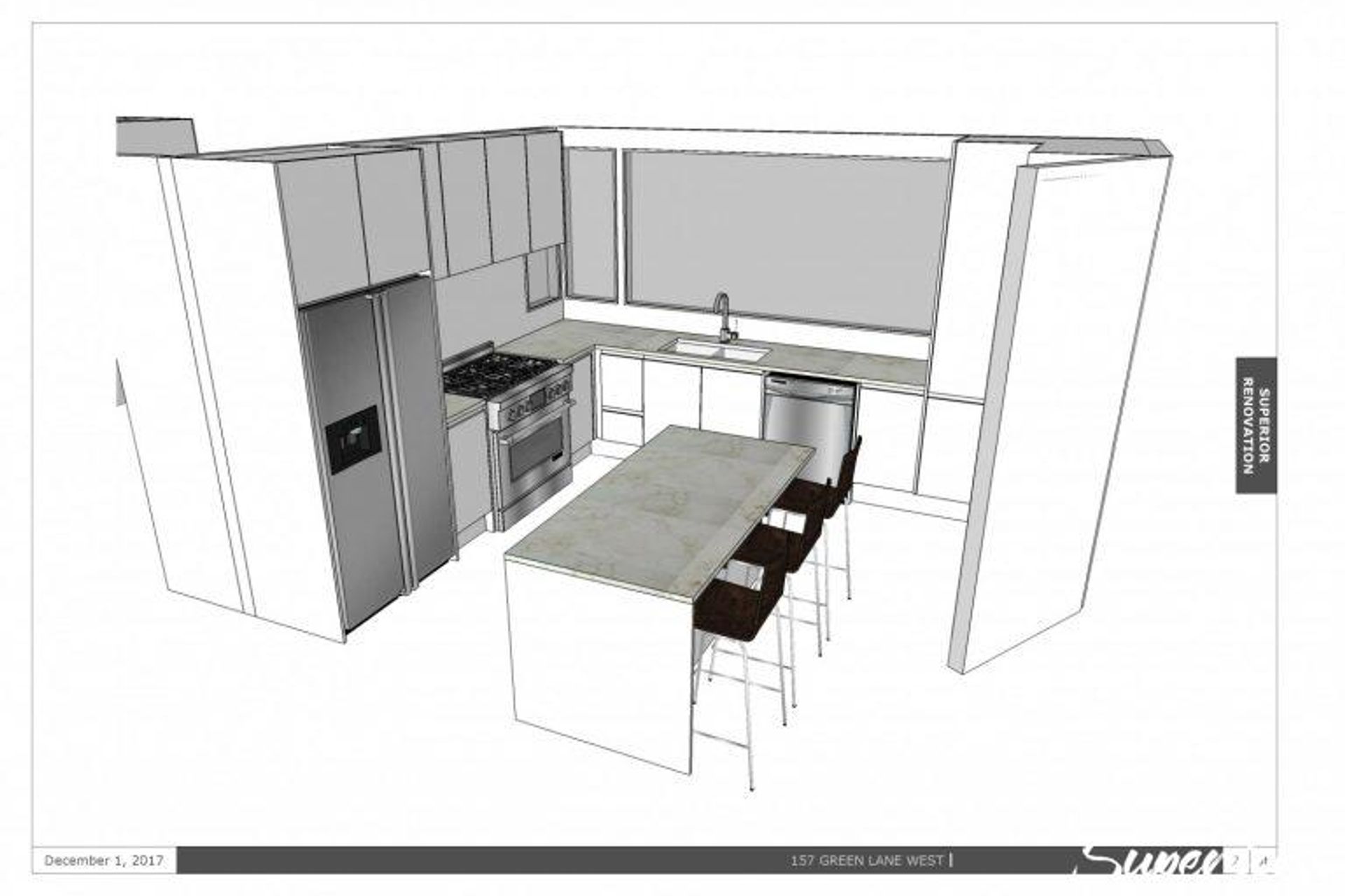 One of our 3D kitchen designs