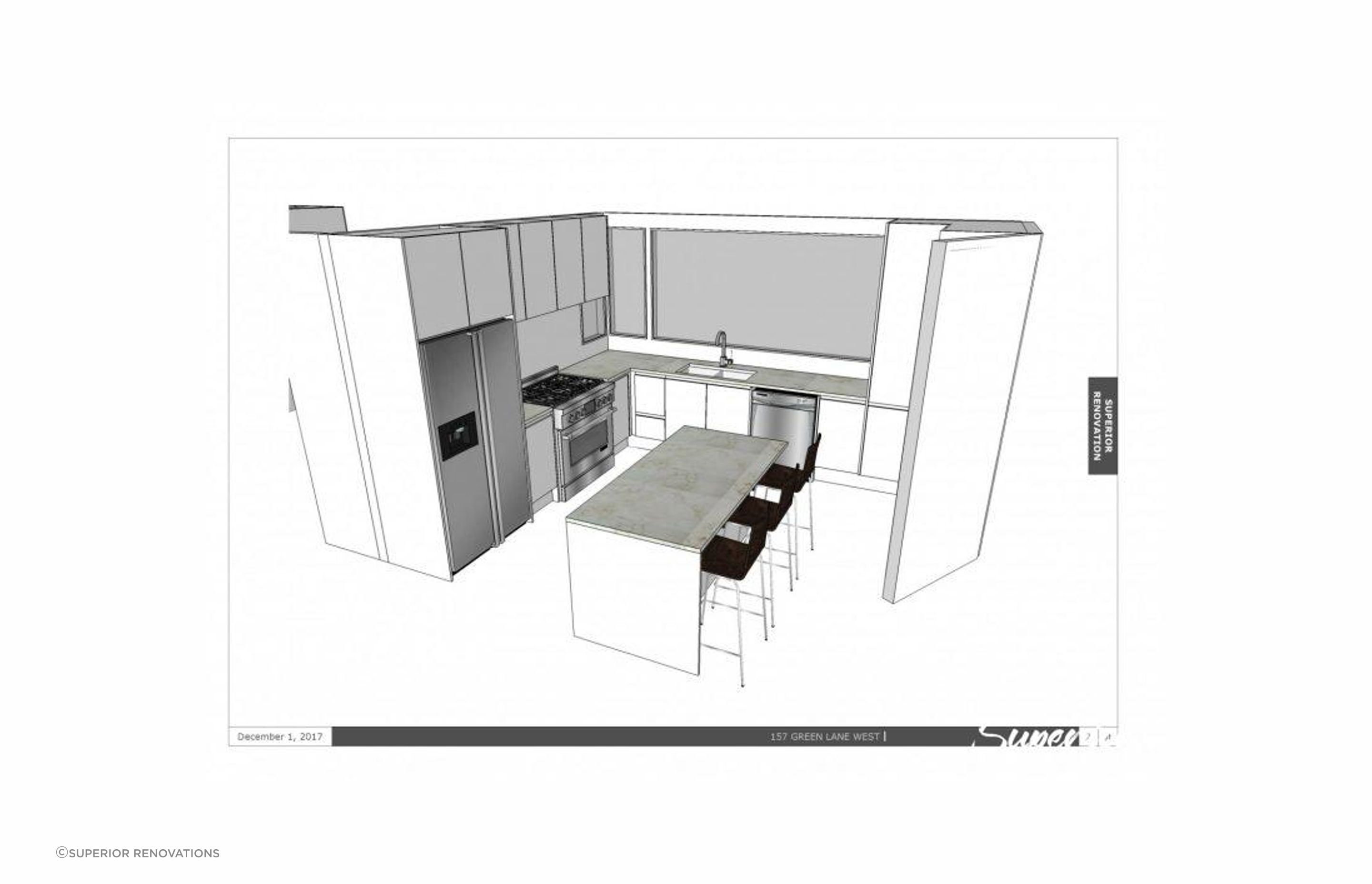 One of our 3D kitchen designs