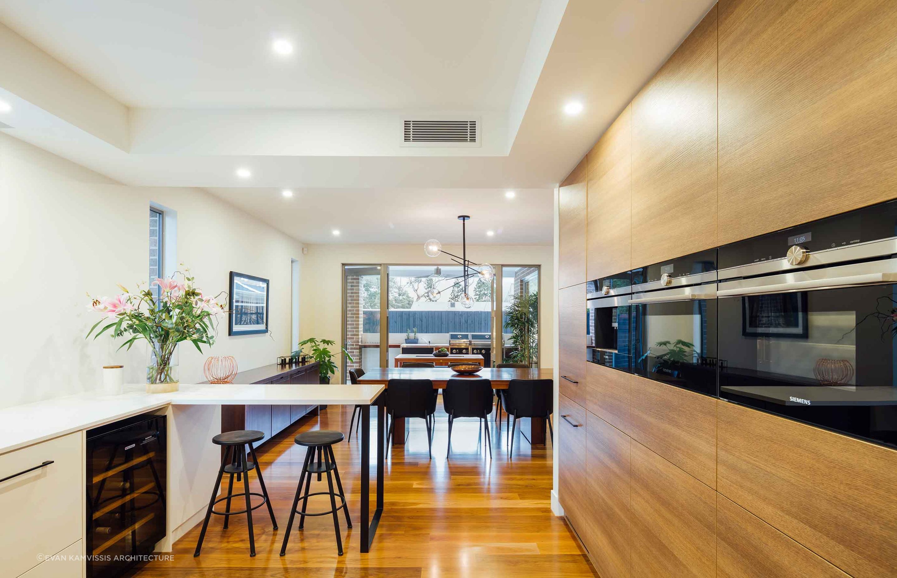 An abundance of space and luxury, with concealed appliances, integrated joinery and more in this sophisticated contemporary home on Omar Street - Photography: Michael Kai