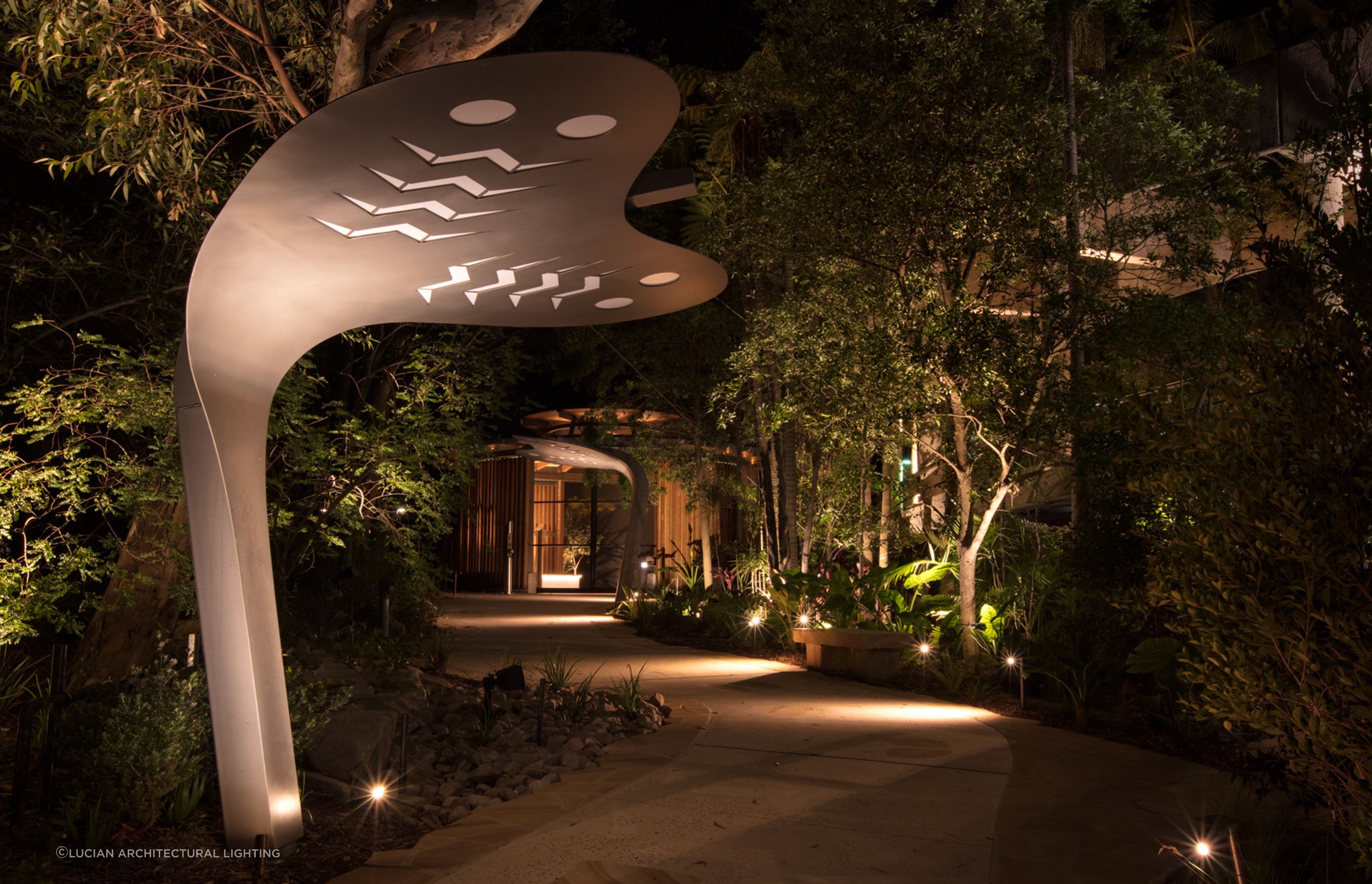 For stylish hardscape lighting it's hard to beat options like the Nocturnal Twiggy Spike Garden Light