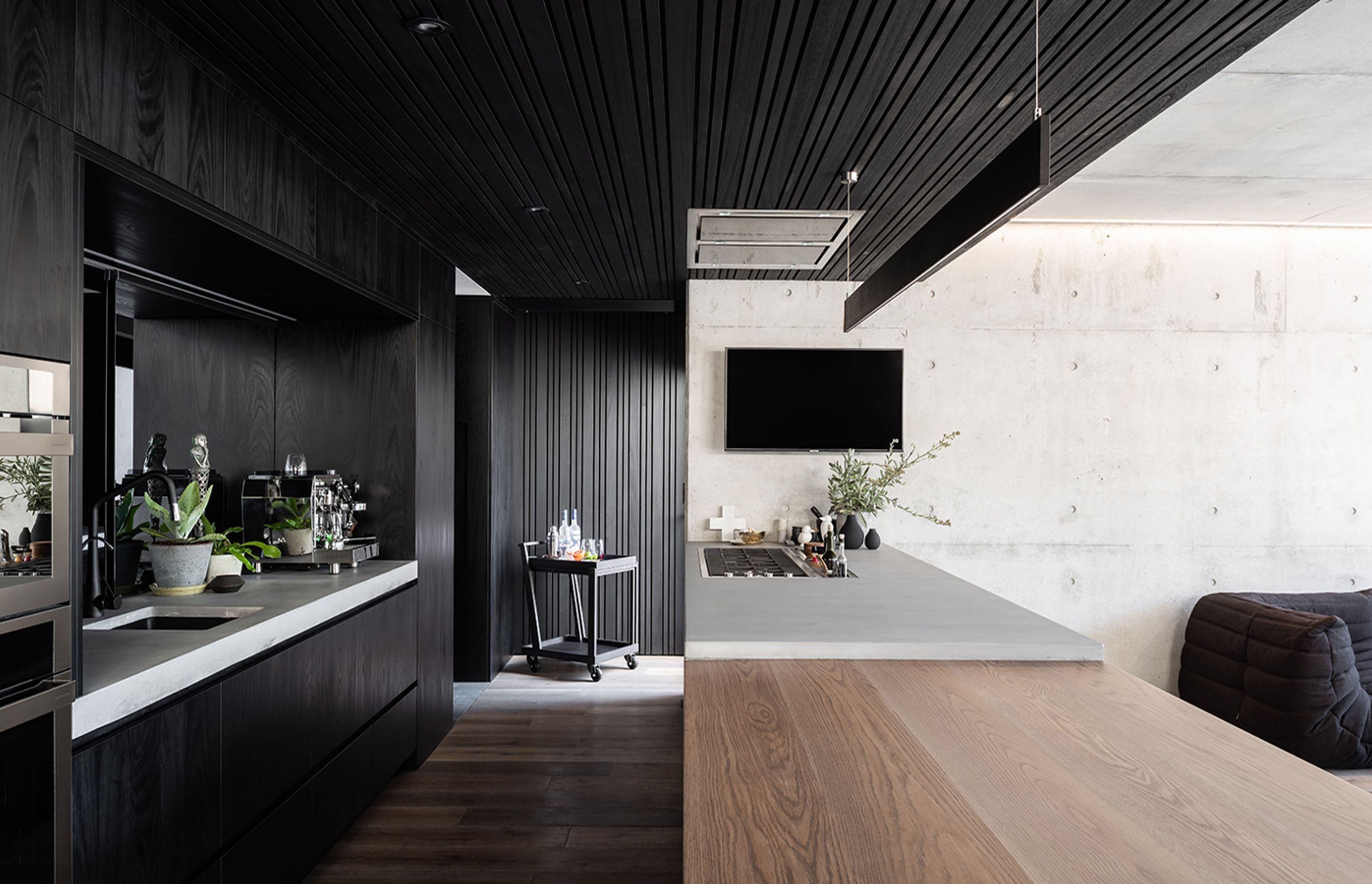 © Marcus Browne Architecture- featuring Schweigen UM4220-12S 1200mm Silent Ceiling Cassette Rangehood