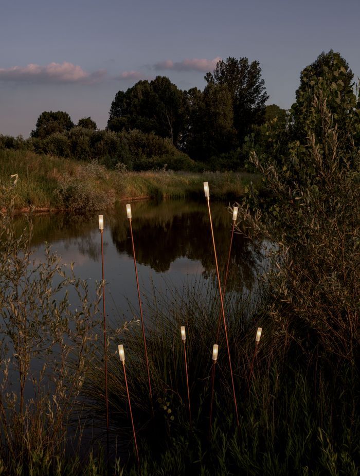 The Giunco outdoor lights evoke the beauty of the New Zealand Raupō