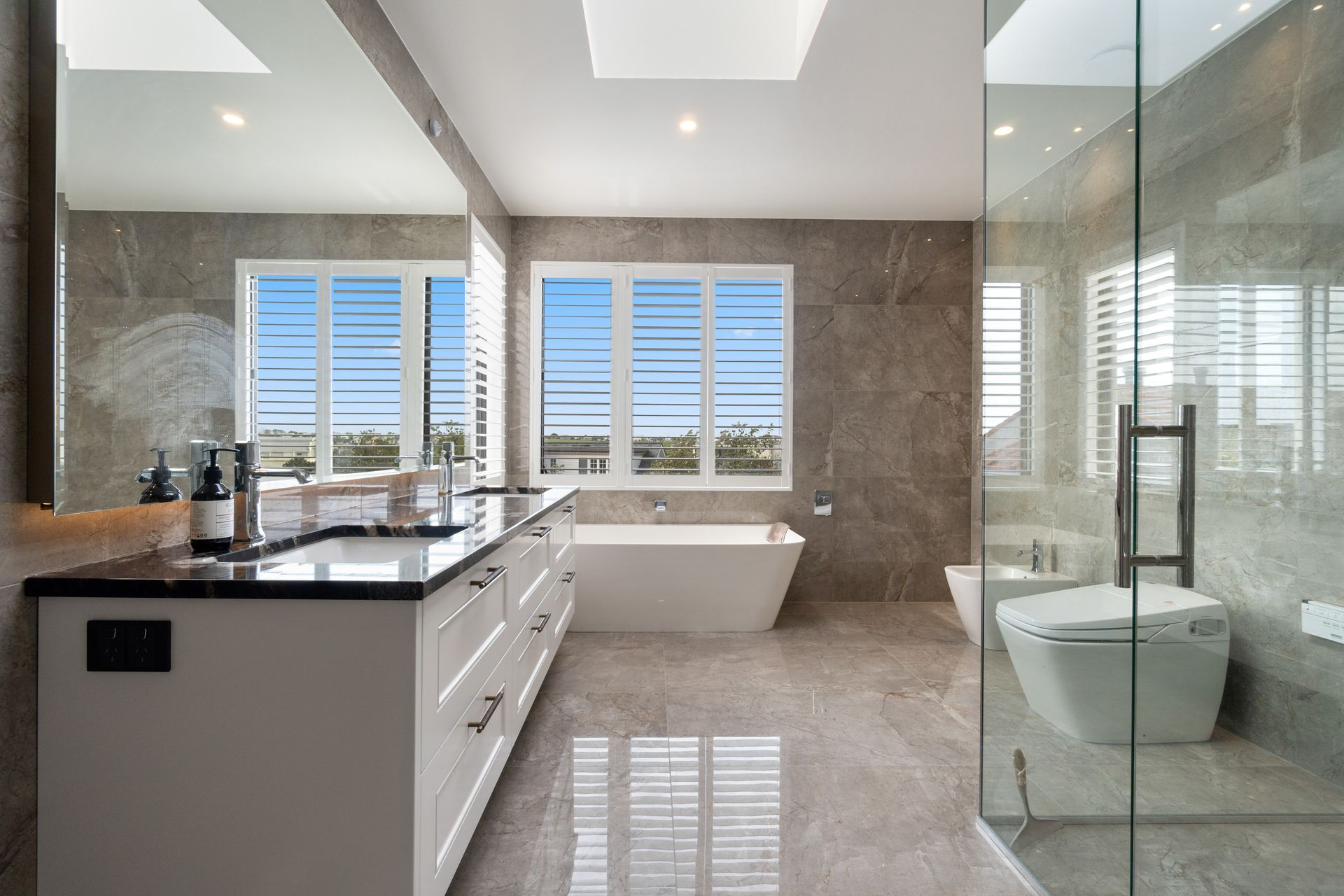 A grand Italianate home built with a glass floor