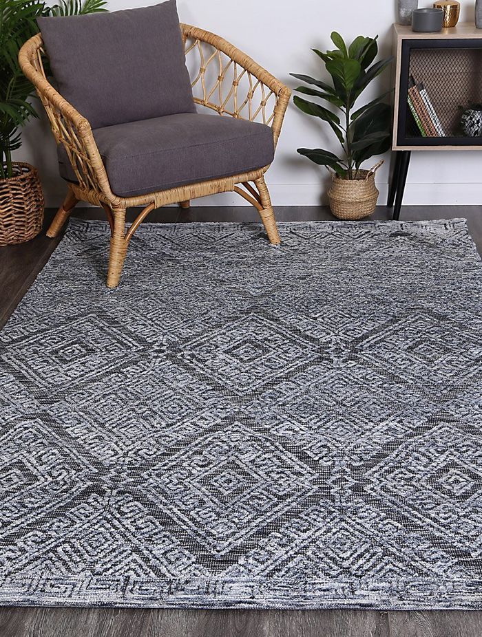 Alayah Diamond Denim Rug from Andersens Floor Coverings