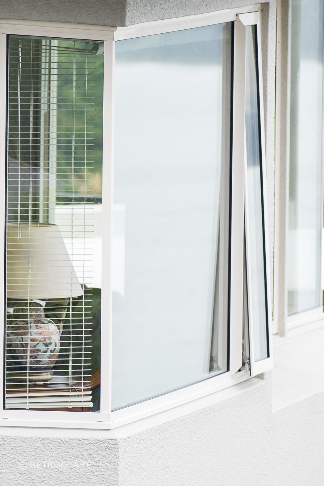 Aluminium Retrofit Double Glazing provides a clean, modern finish.