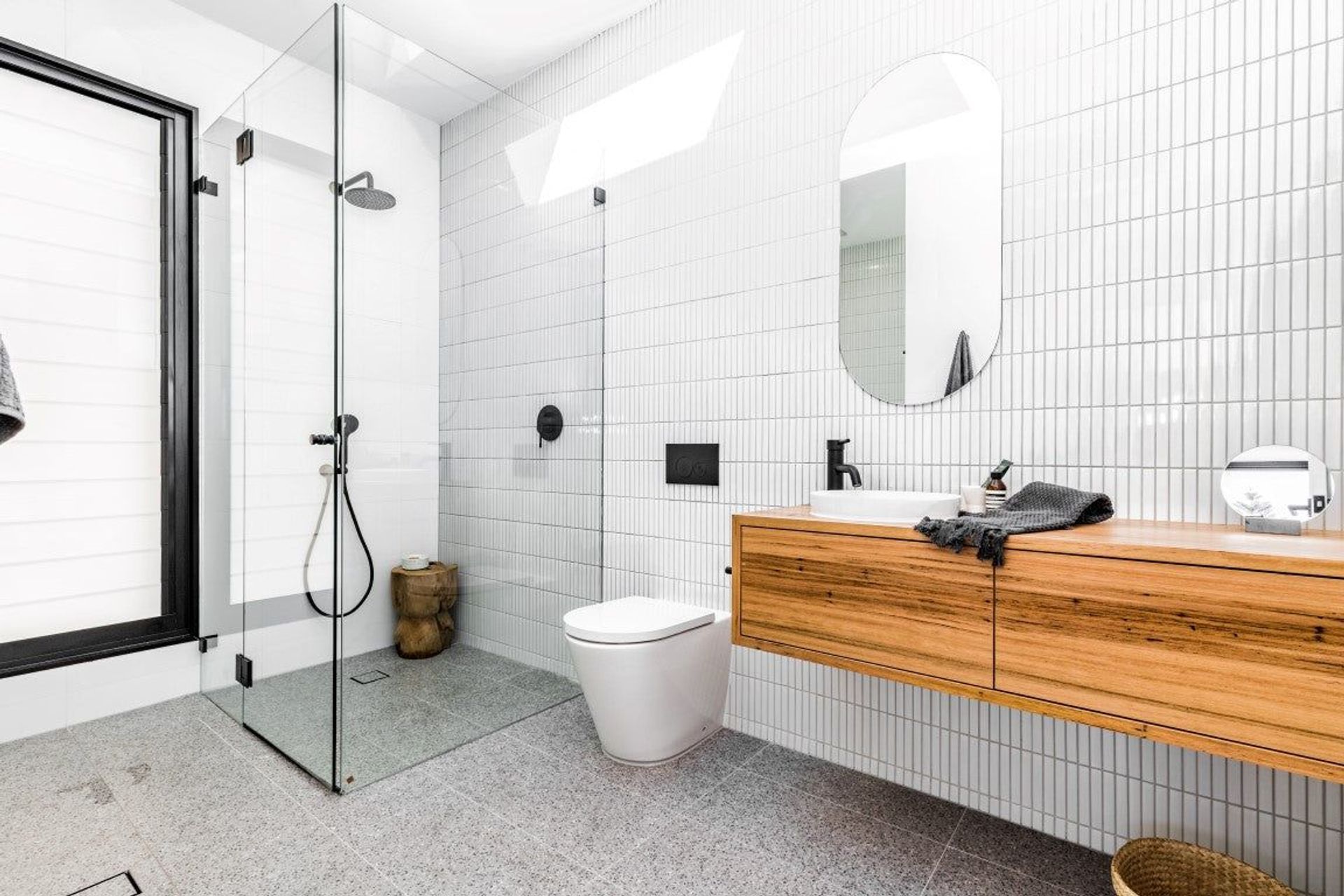 Floor mounted toilets come in any styles and have many accessories like Meir's Sigma 21 Dual Flush Plates by Geberit