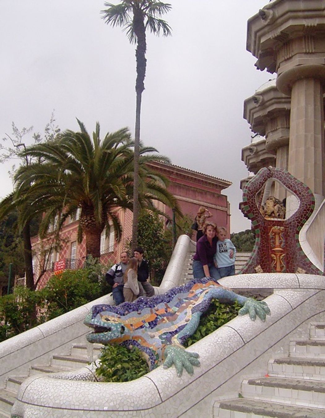 Spanish architect Antoni Gaudí’s mosaic salamander in Barcelona