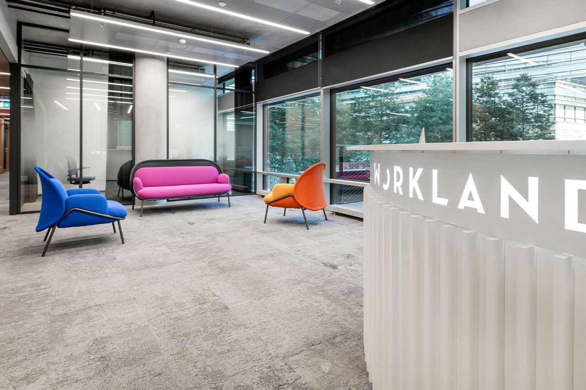 Artweave printed woven loop pile in Stone.