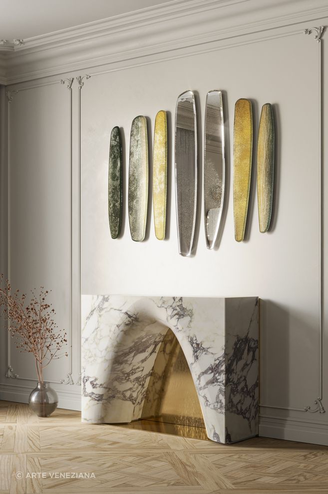 Scorci Verticali mirrors with Etna finishing