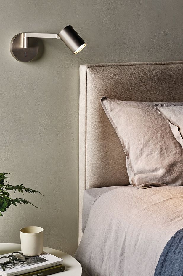 The versatile Ascoli Swing Spotlight is perfect for bedside reading.