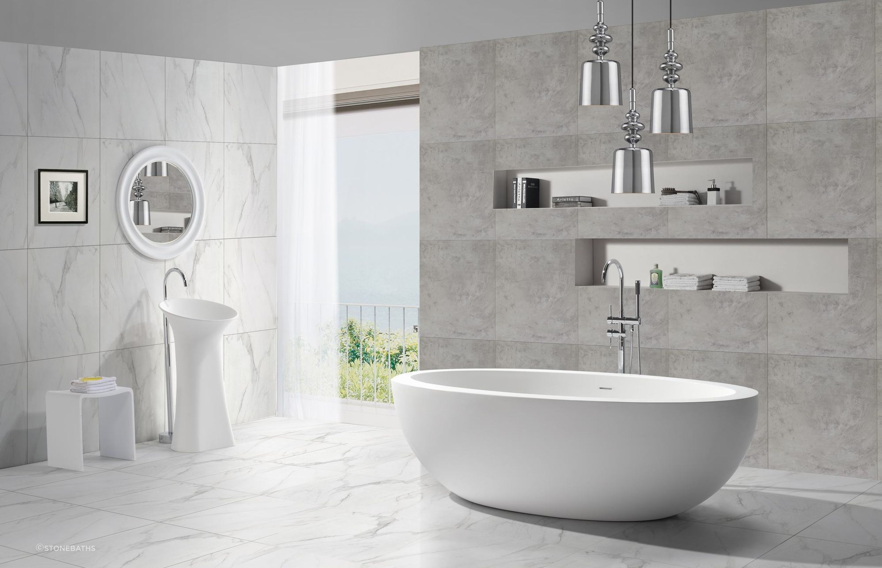 Bathroom accessories add style and function to a bathroom.