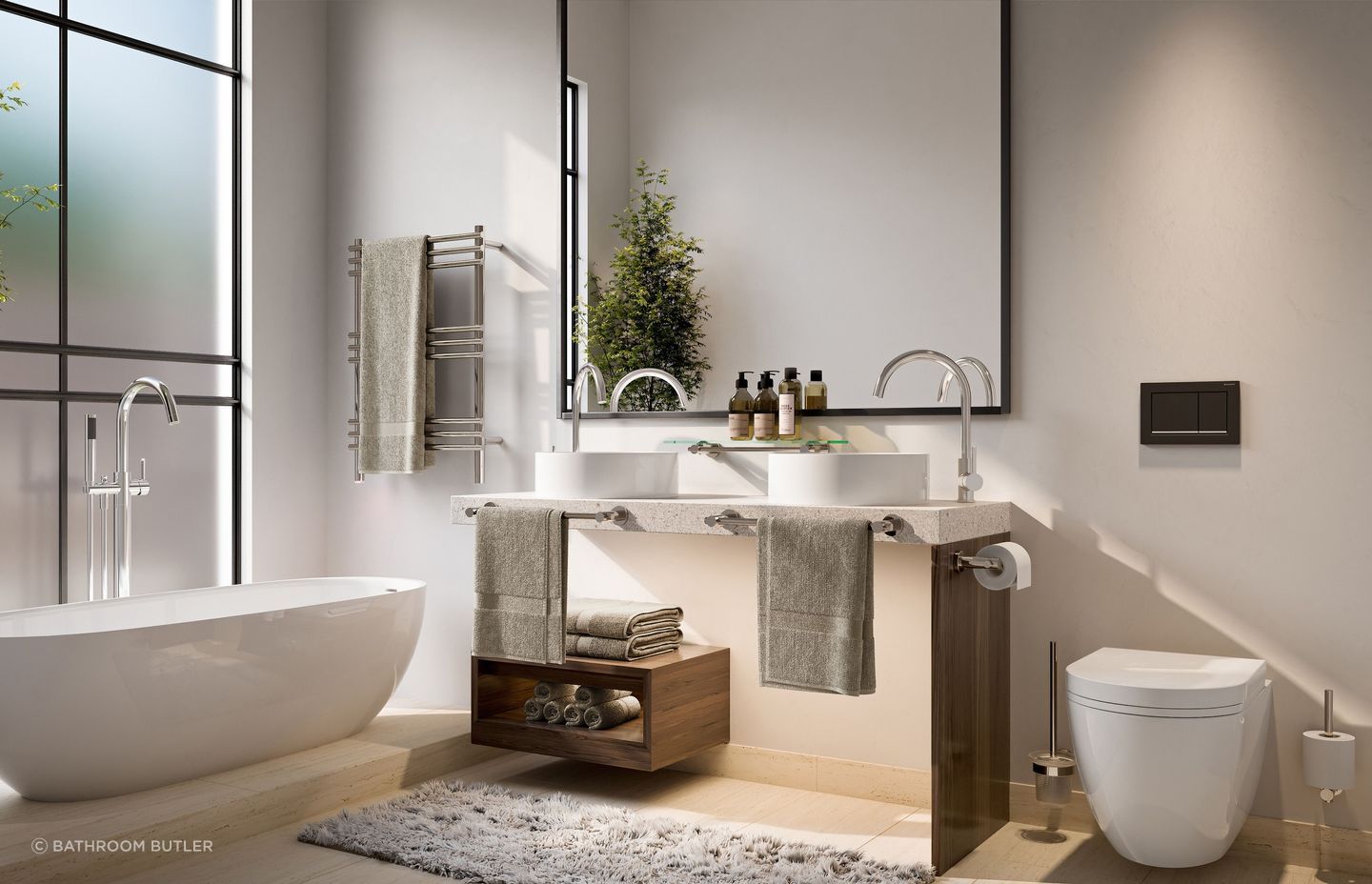 4800 Series & LOFT 9 bar in Polished stainless steel