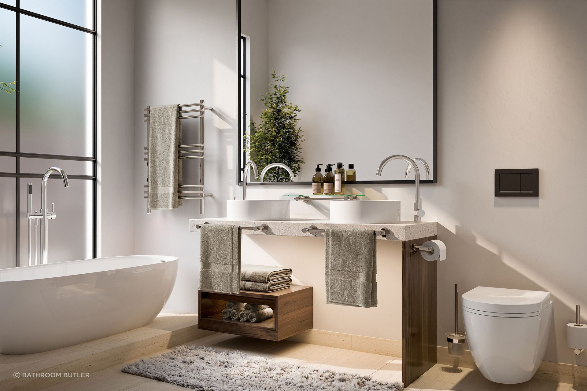 4800 Series & LOFT 9 bar in Polished stainless steel
