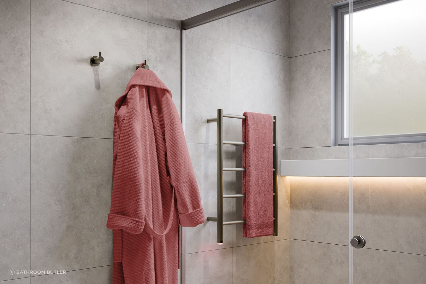 4810 Robe Hook & NATURAL 5 bar in Graphite.