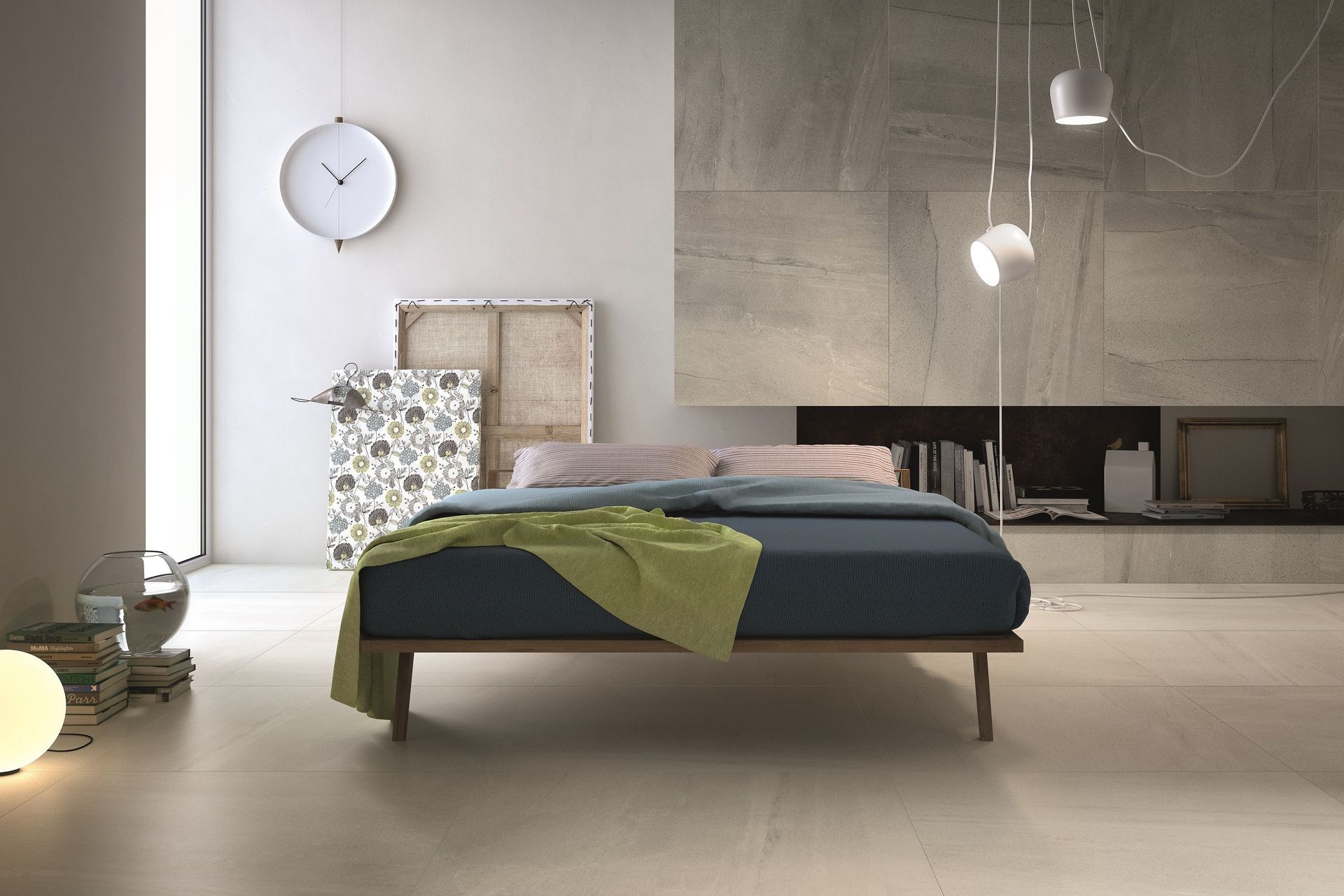 The Basaltina Wall and Floor Tile, available in three colorways and large format 1000x1000m