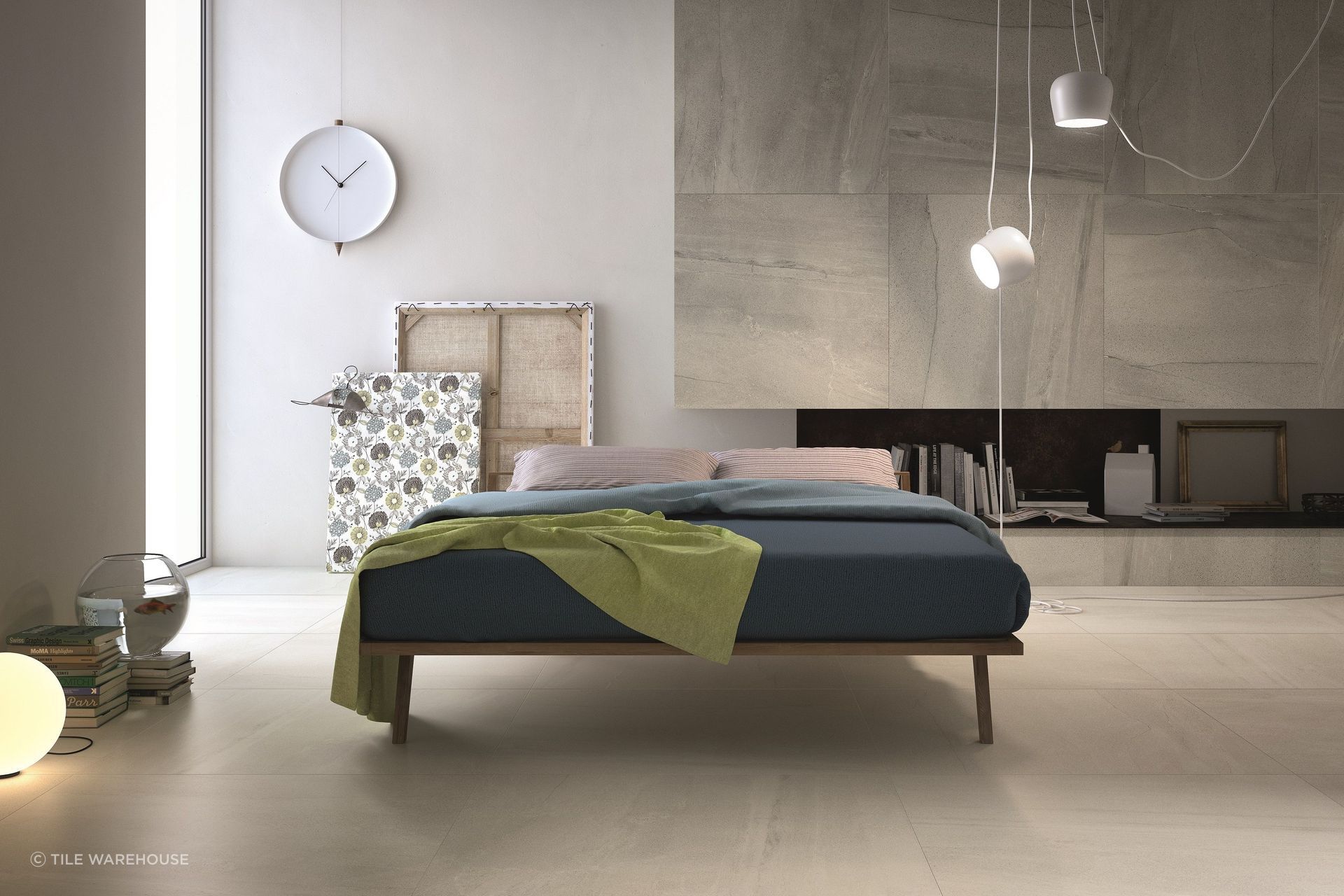 The Basaltina Wall and Floor Tile, available in three colorways and large format 1000x1000m