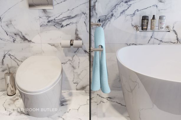 Bathroom Butler 4600 Series Polished Accessories with Glass Mounting