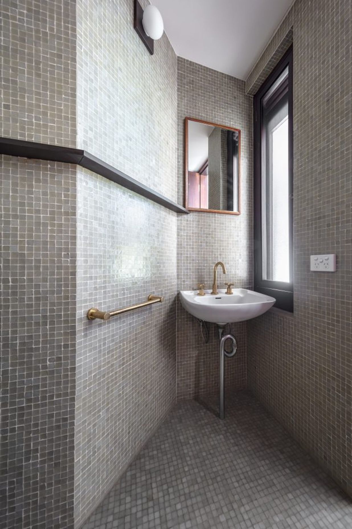 Our clients loved the mosaic tiles in the bathroom. Image Murray Fredericks