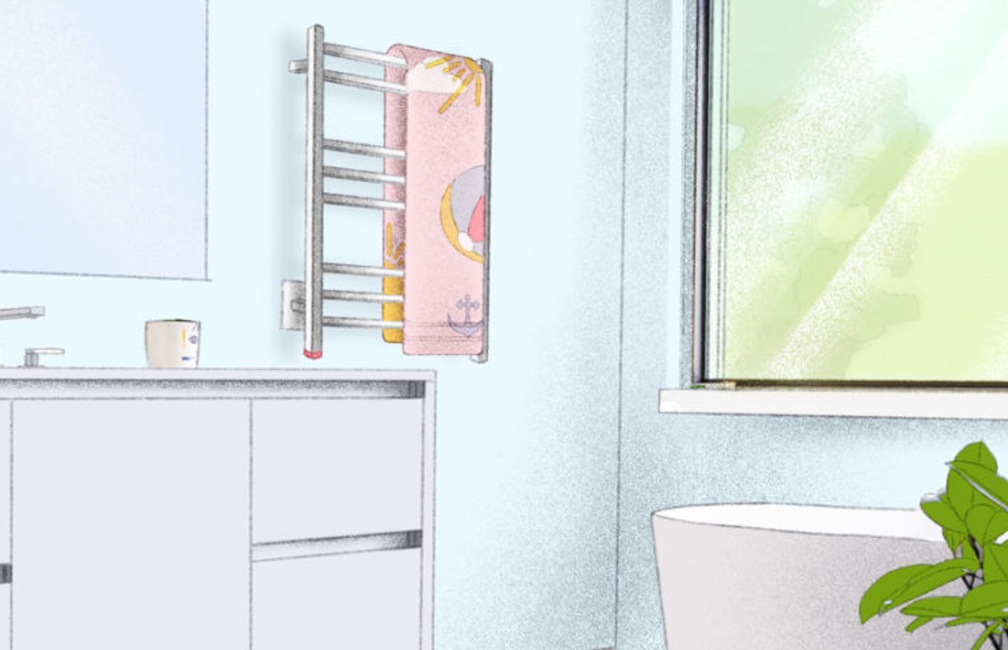 Benefits of a heated towel rack in the summer time