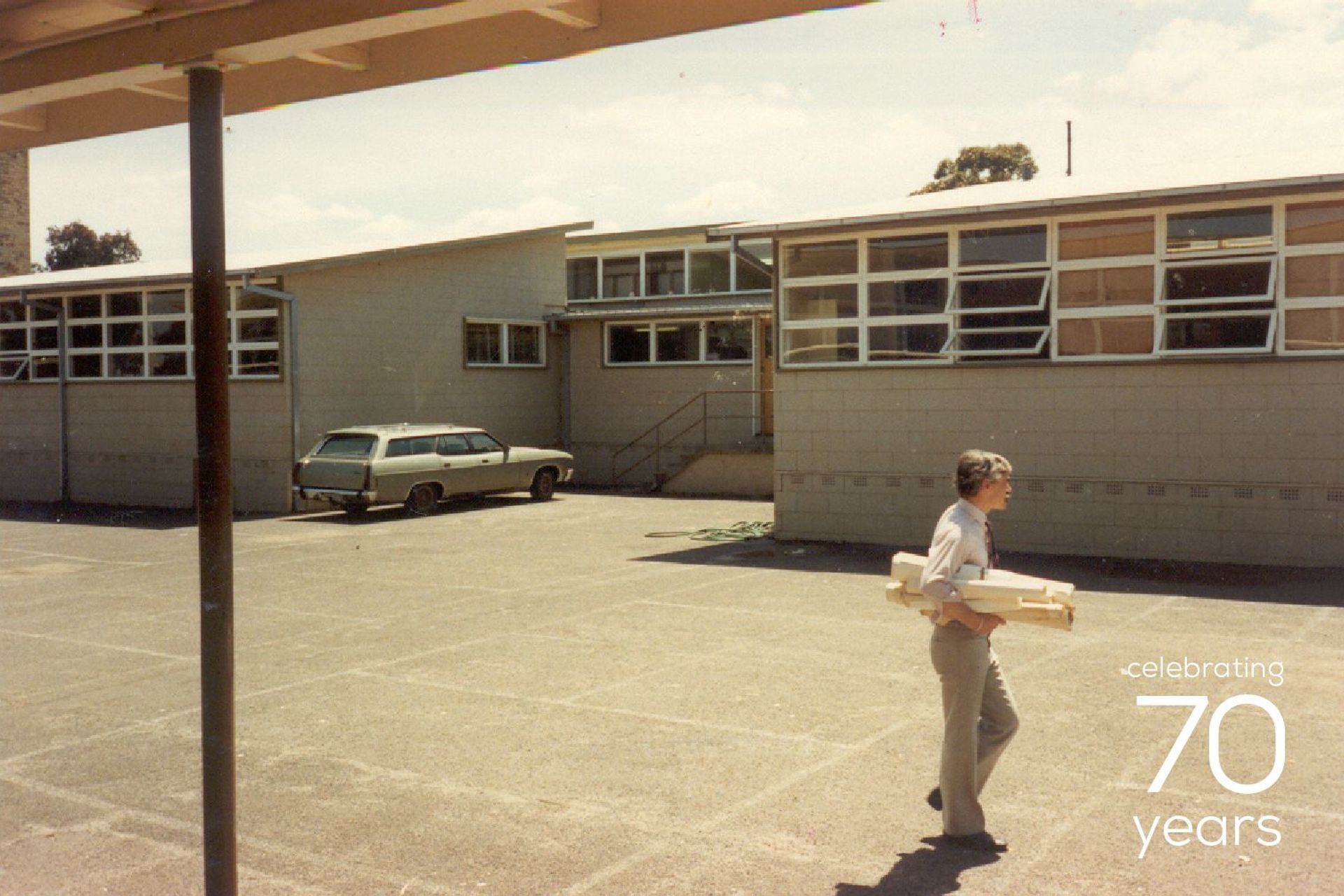 Photo: From the archives, former Director Frank Scott at Frankston High School, 1986.