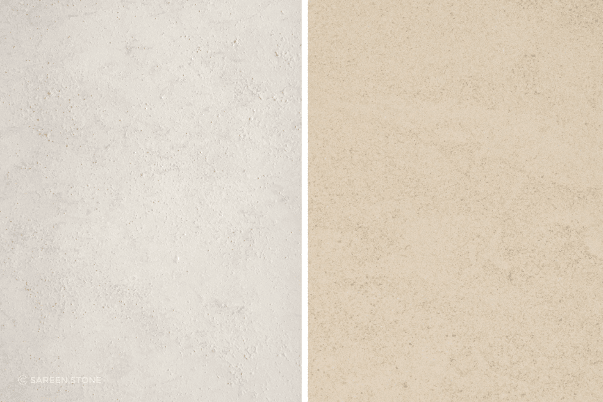 Left: Crema Vialle Alfresco Limestone
Right: Tavira Honed Limestone