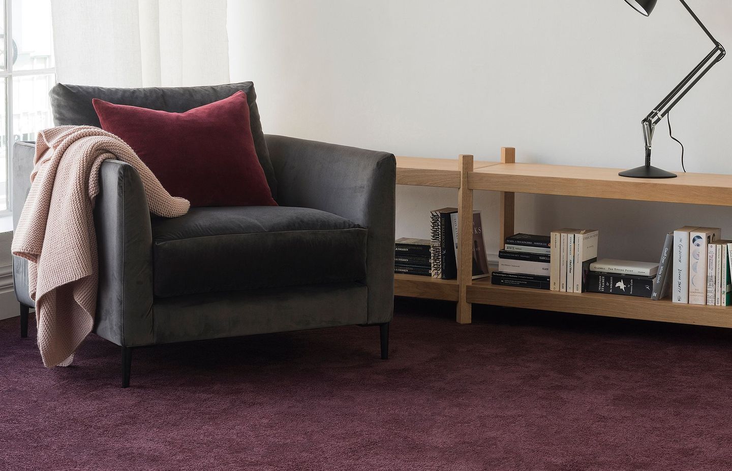 Bravo, Delta and Tango carpets from Belgotex come in overlapping colours, allowing you to use the same colour in different weights for different rooms.